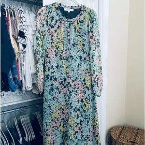 Loft Floral Midi Dress